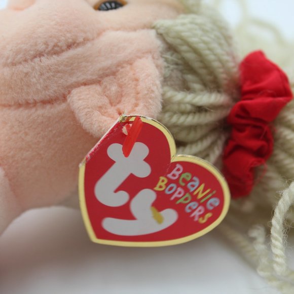 Ty Beanie Bopper Jolly Janie Wearing Polar Bear Slippers & Pigtails 13.5"  NWT - Picture 10 of 11